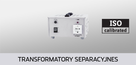 Laboratoryjne transformatory separacyjne kalibracja ISO